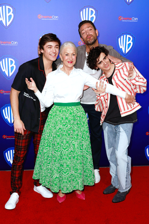 Asher Angel, Helen Mirren, Zachary Levi and Jack Dylan Grazer present “Shazam! Fury of the Gods” dur