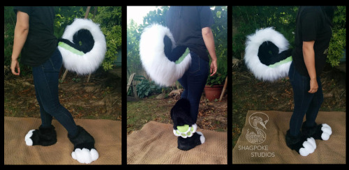 Tail and softpaw feet we made a while back for Taliruq 