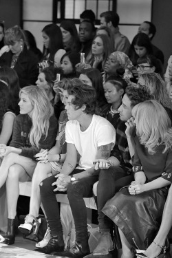 senyahearts:  Front Row at House of Holland S/S 2014 RTW - LFW Ellie Goulding, Harry Styles, Nick Grimshaw, Kelly Osbourne  