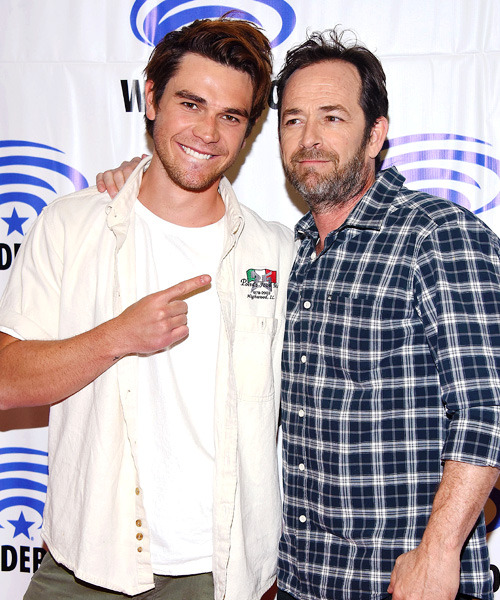 riverdalesource:  KJ Apa and Luke Perry attend adult photos