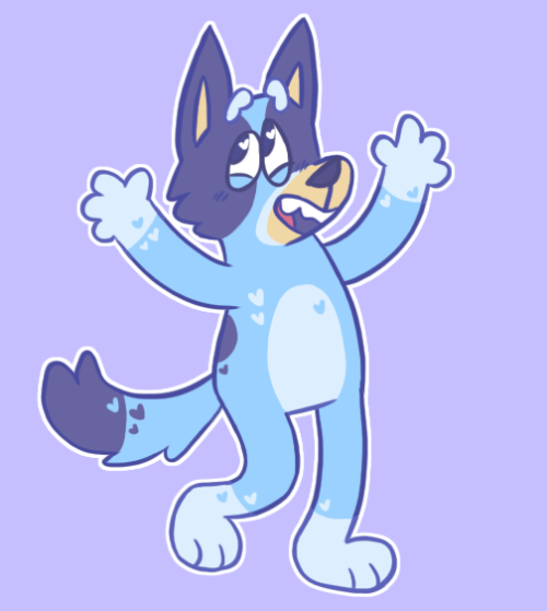 ducktacular:drew a bluey to cheer myself