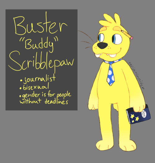 rendoesthedoodle: my version of the Journalist! They’re fine with any pronouns and are very, very ti