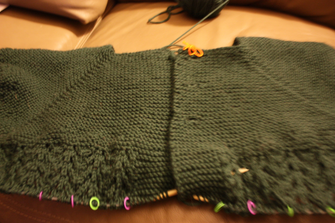 Progress on my February Lady Sweater.