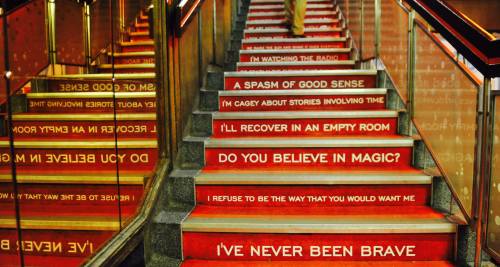 no-place-like-homme:Amazing staircase with some memorable Biffy Clyro lyrics 