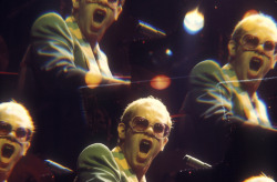 thegoldenyearz:Elton John photographed by