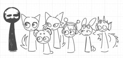 Im Obsessed With Drawing Black He Stands Out So Bad