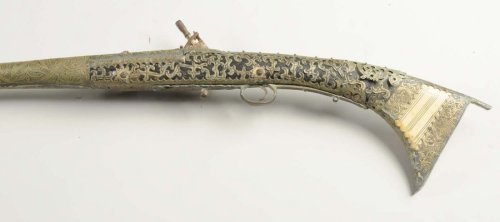 A lovely brass and bone mounted snaphaunce musket originating from North Africa, 19th century.