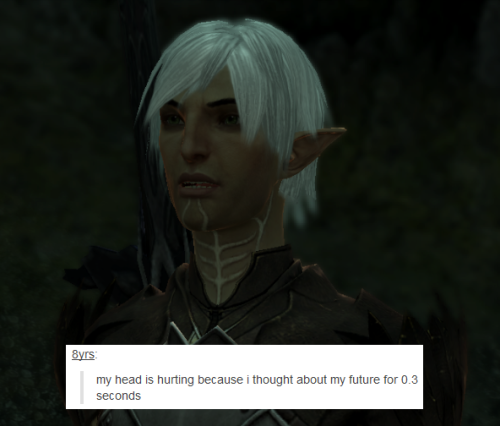 bubonickitten:Dragon Age II + text posts — Fenris, part 2[points] love this broody glowy spiky