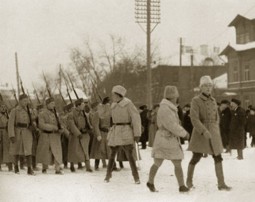 historylover1230: Finnish volunteers arrive in Tallinn, Estonia in December 1918 during Estonian War