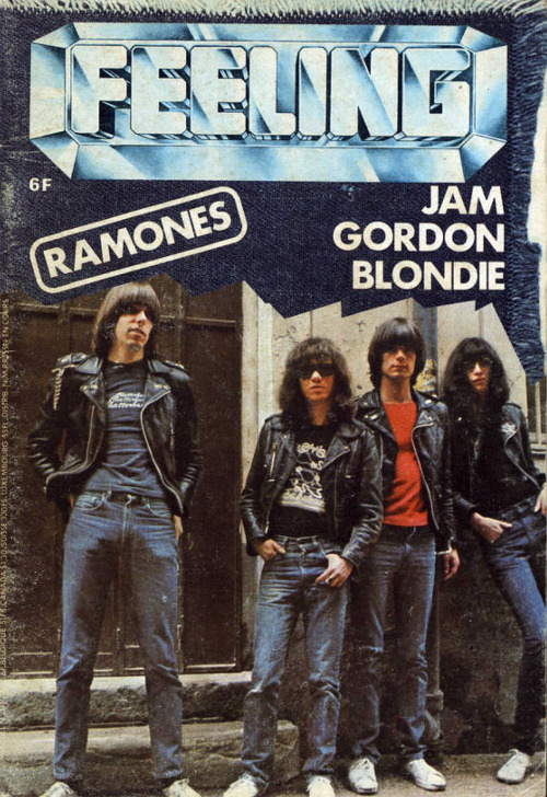 Ramones on the cover of french magazine Feeling, 1978