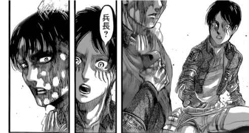 Levi’s expression on page 38 of SnK 83 adult photos