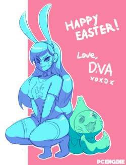 Pcengine:  Happy Belated Easter! Any Excuse To Draw D.va And I’ll Take It, Haha