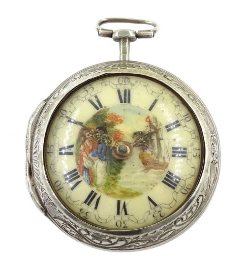 ltwilliammowett:Pocket watch in a silver case, by James Richards, London 1793 This beautiful piece s