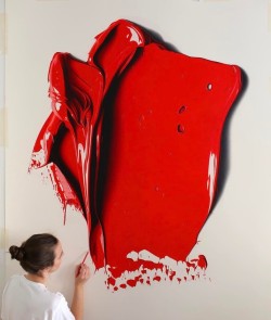 love-personal:  Hyperrealist colored pencil drawings of giant dabs of thick oil paint created by Cj Hendry
