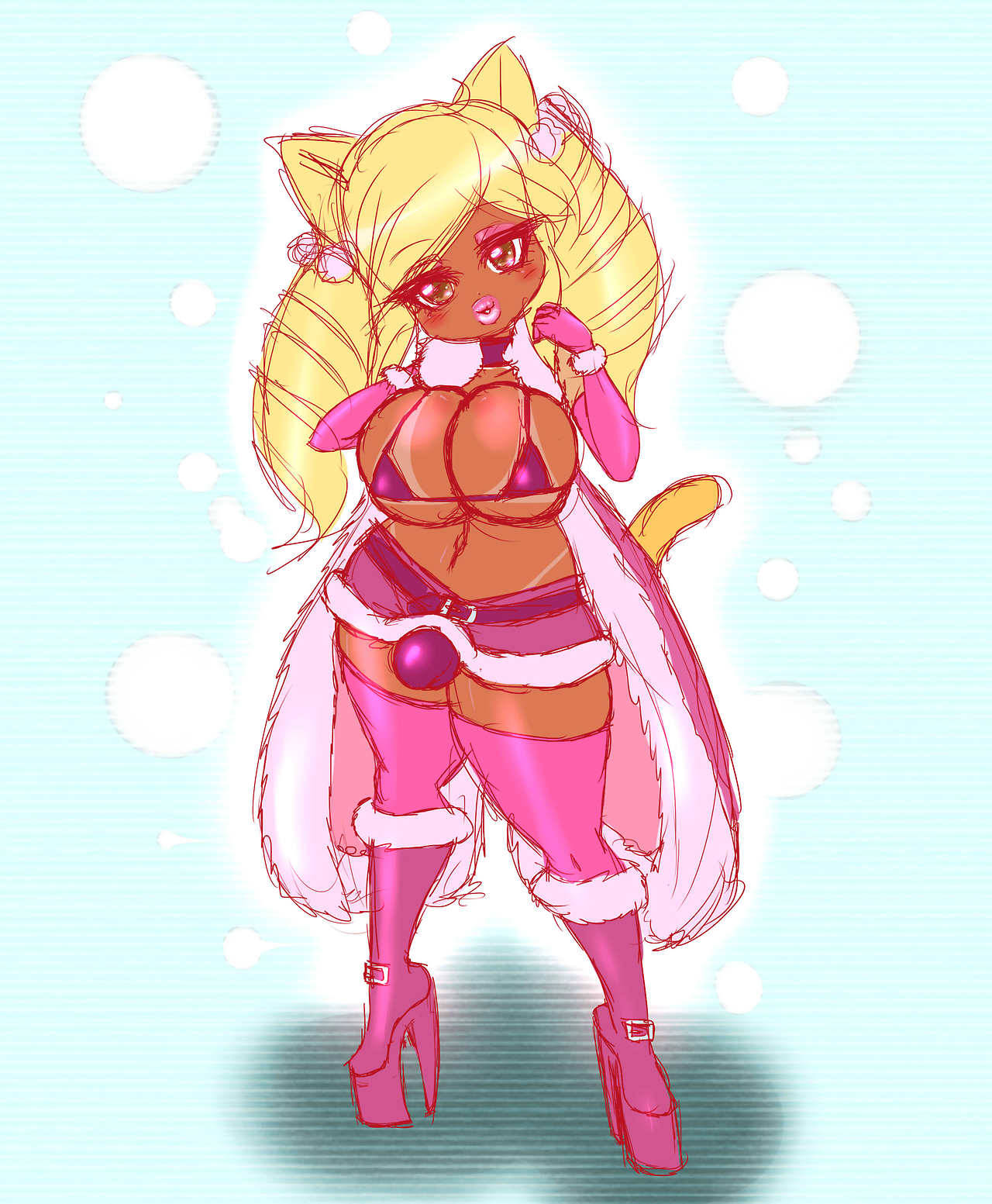 asknikoh:Was in a mood for a more ganjuro bimbo look for NekoH so i decided to do