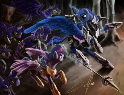 dragonbait-ep:  Incomplete In Defense of Equestria: Luna by SilFoe 