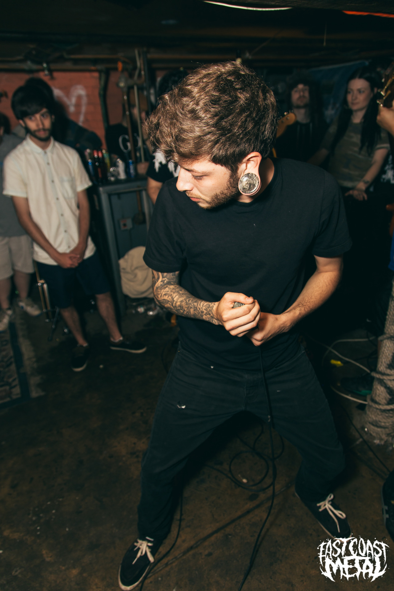 primokyle:  Tom Barber from Lorna Shore playing in a basement in New Brunswick. Follow