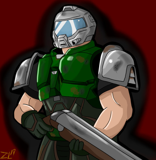 Doomguy Quake 3 by ZacPLee