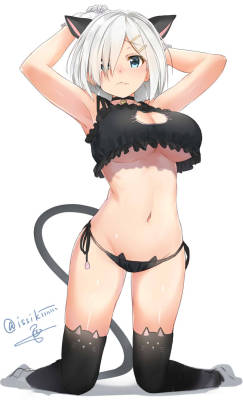 lewdkancollegirls:  =^_^= by artist 一色