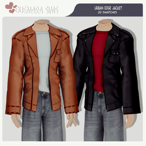 Get Ready To Upgrade Your Sims Wardrobe With My Latest Creation The Urban Edge Jacket With T-shirt, For