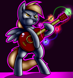 mlpfim-fanart:  Derpy Guitar Solo! (recolor)