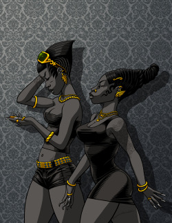 fyblackwomenart:  BlackandGold by ~danmalone