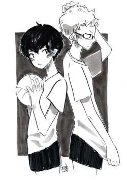 kaiami:  Let’s try to get alongoop I drew Tobio’s hair too fluffy