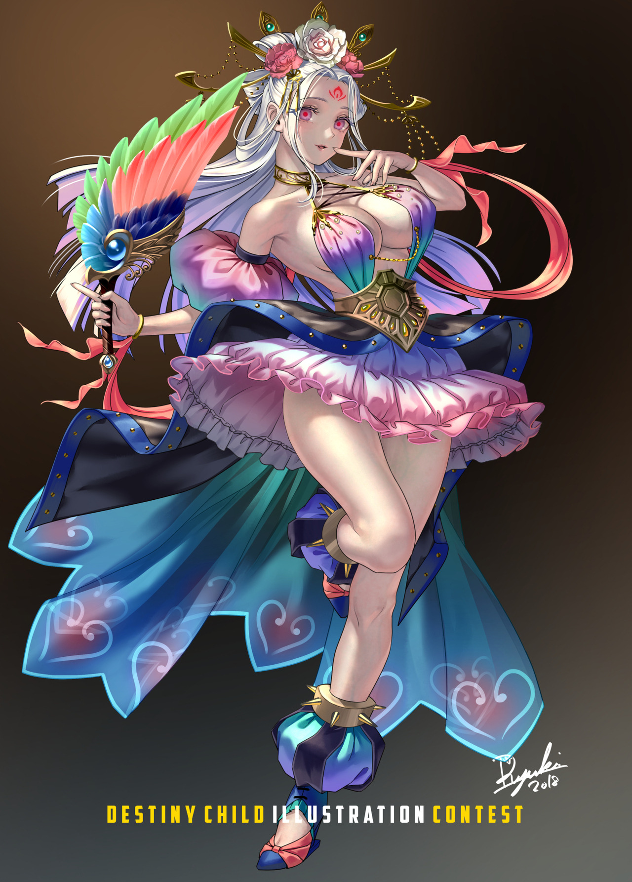 maguro000:    Lady Peacock ☺https://www.pixiv.net/contest/destiny-child