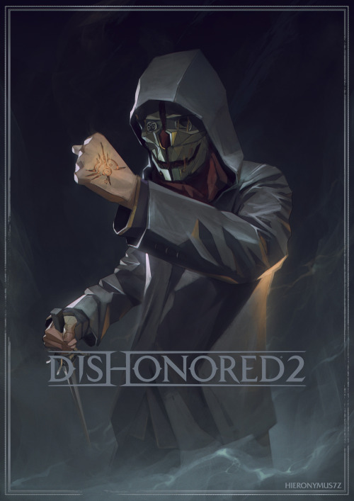 my entry for the #drawDishonored contest. A short process .gif and the image without text here: http