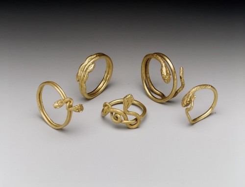 via-appia:Snake rings and braceletEgypt, A.D. 1st century