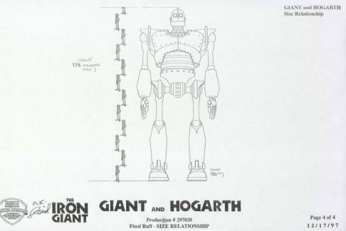 Animation art from THE IRON GIANT (1999).