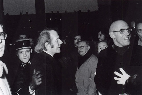 normalregularguy: re-interpellated: Gilles Deleuze, Jean-Paul Sartre, and Michel Foucault all hangin