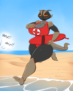 averyshadydolphin:  Lifeguard on duty