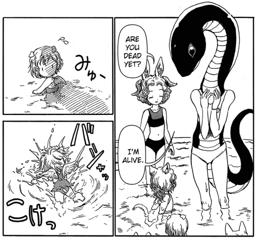 banavalope:dragondicks:megaru:lmbwy:adorable beautiful tall awkward scaredy snake girl the manga is 