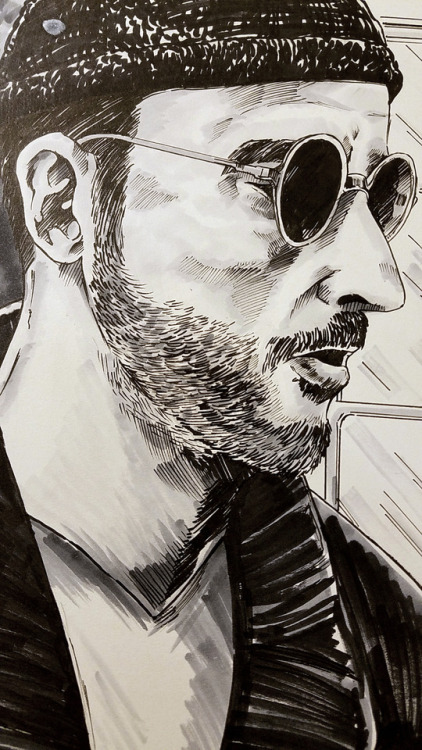 “Leon the Professional” Finally done with my 1st piece for #inktober, it only took 24 da