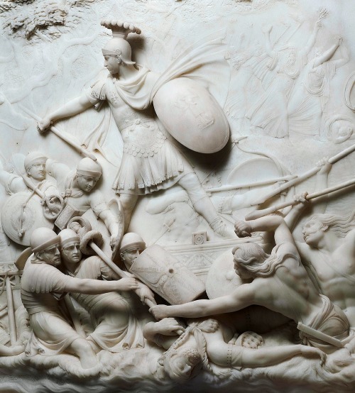 hadrian6:Detail : Caesar Invading Britain.  1796.John Deare. English 1759-1798. marble relief. Victo