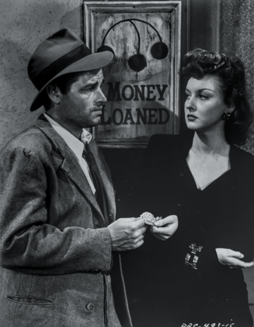 Tom Neal and Ann Savage in Detour (1945). “That&rsquo;s life. Whichever way you turn, Fate sticks ou
