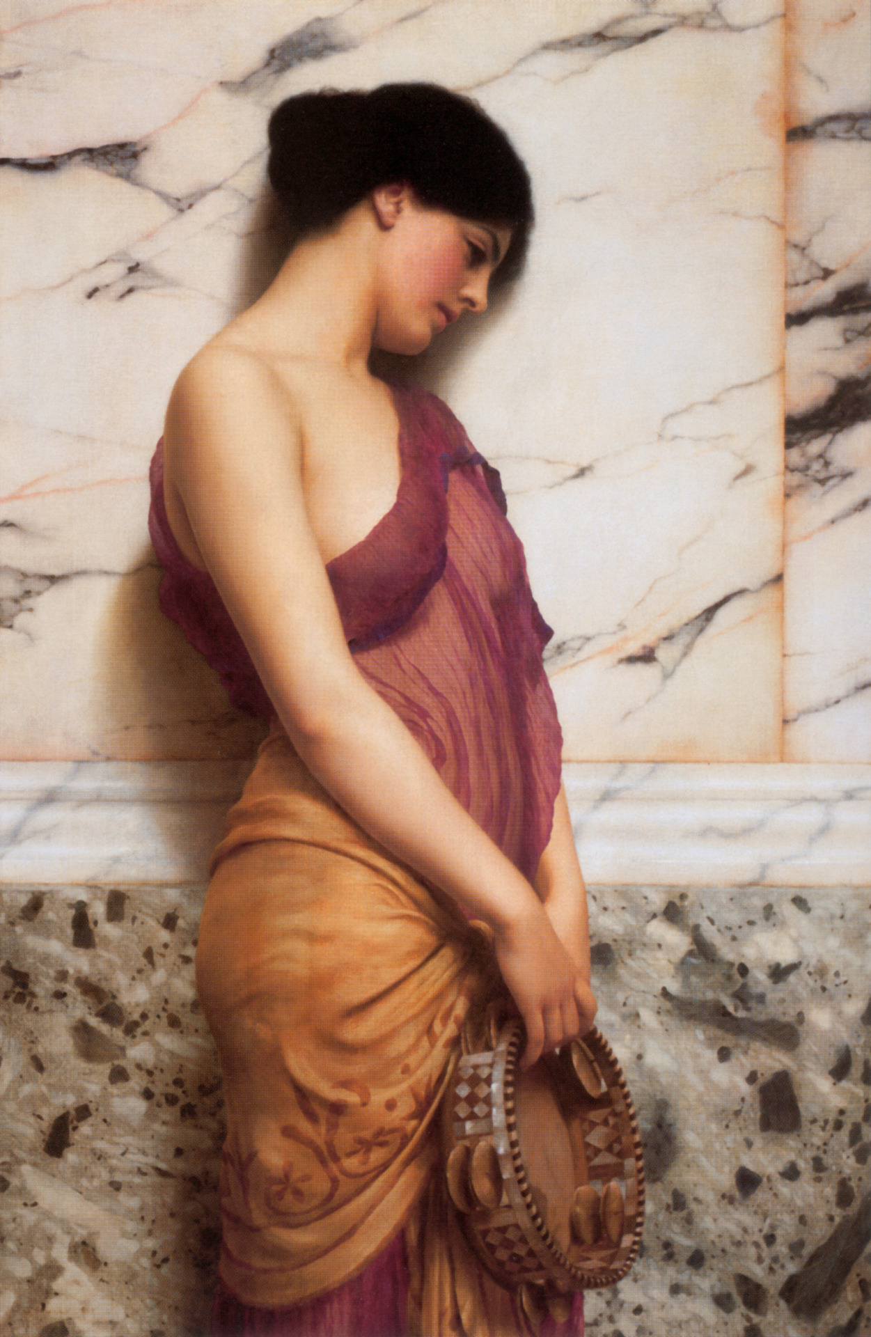 thevictorianduchess:  The Tambourine GirlJohn William GodwardOil on canvasc. 1906