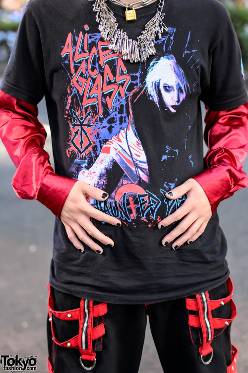 21-year-old Japanese rapper Ryo on the street in Harajuku wearing an Alice Glass (his favorite singe