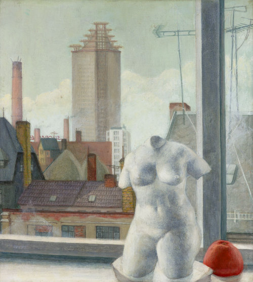 View from the studio window  -   Inge Wunderlich , 1971.German,1933-2017Oil on canvas,