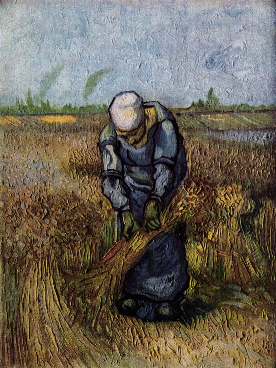 Vincent van GOGH
Peasant Woman Binding Sheaves (after Millet)
September 1889, Saint-Rémy
Oil on canvas, 45 x 34 cm
Rijksmuseum Vincent van Gogh, Amsterdam