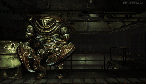 postapocalypticflimflam:whatsthatruckus:Mirelurk and Mirelurk King  How did I never notice that Mirelurks are basically the Garthim from “Dark Crystal”?!