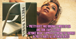 life-of-beyonce:    Pretty Hurts. “Those [trophies] were props, and we broke them and got in trouble [laughs]. Because some were rented.” [x]Ghost/Haunted. [Beyoncé explains ‘Ghost/Haunted’]Drunk In Love. [Fastest Rising Chart Leader] / [Best