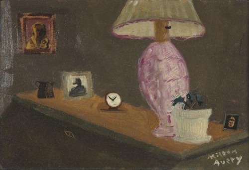 Still Life with Pink lamp   -   Milton AveryAmerican 1893-1965