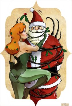 nude-superheroines:  Poison Ivy and Santa