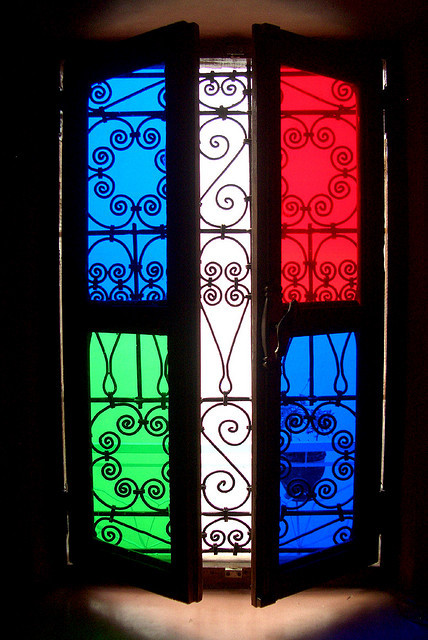 ledecorquejadore:multi-color window in Marrakech (via multi-color window in Marrakech | Flickr - Pho