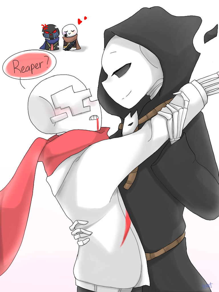 Image tagged with afterdeath reaper!sans geno!sans on Tumblr