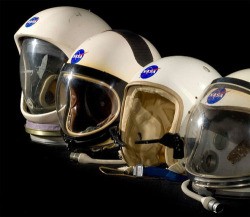 vintagefuturist:  NASA Helmet Evolution