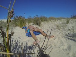 mynudistblog:  Me tanning in the bushes between the dunes, Eastern Cape, South Africa  Hot