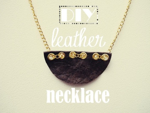 dyi leather necklace tutorial by #teahab tinyurl.com/p4n7oz7